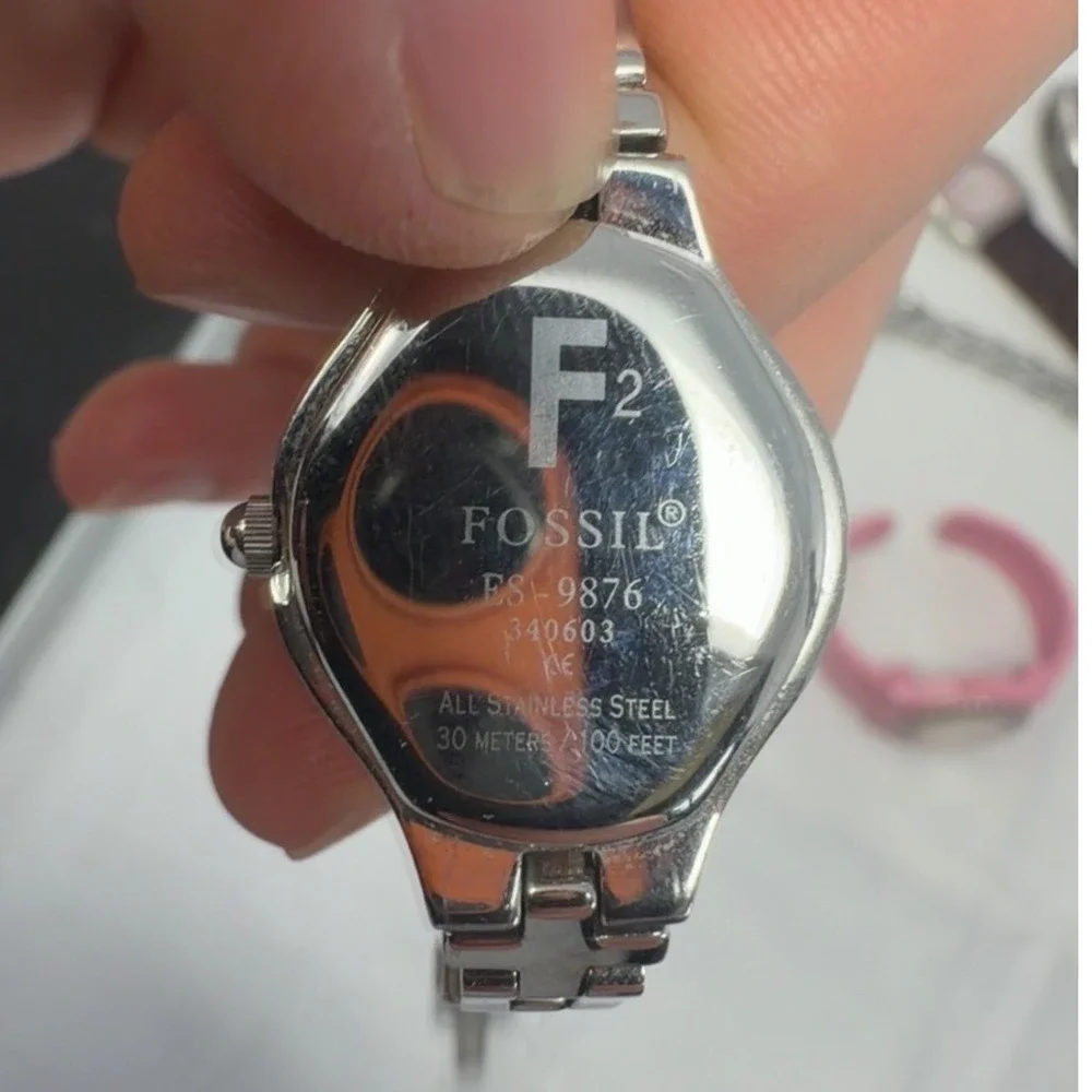 Fossil Womens Watch Lot 5pc ES-1717 BG-2031 JR-8144 ES-9876 ES-2858 Steel